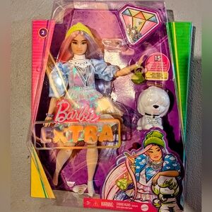 2/$50 Barbie Extra Doll #2 & Accessories with Shimmery Look, Pink & Purple Hair